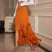 Solid Elegant Hollow Out Skirt For Women High Waist Patchwork Zipper Temperament Skirts Female Fashion Style New