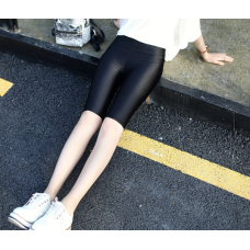 S-5XL Size Spring Summer Autumn Leggings Women's Thin Ice Silk Bright Black Slim High Waist Elastic Large Size Tights Pantyhose