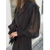 Korean chic Double Breasted Lantern Sleeve Belt Blazer Dress Fashion Elegant Waist Dresses Women Spring Summer 