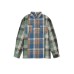 Green Chest Pockets Button Up Plaid Shacket