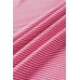Strawberry Pink Striped Print Bracelet Sleeve V Neck Top