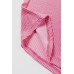 Strawberry Pink Striped Print Bracelet Sleeve V Neck Top