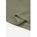 Green Stripe Textured Color Block Bubble Sleeve Baggy Top