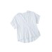 Striped Print Loose Fit Short Sleeve Top