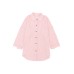 Sky Blue Roll Tab Sleeve Ribbed Cording Shacket