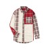 Plaid Corduroy Patchwork Shacket