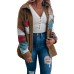 Khaki Aztec Pattern Corduroy Shacket