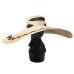 New Patch Large Brim Straw Hat Ladies Flat Top Oversized Beach Hat Sun Hat Fashion Fadora Hat For Woman Catwalk Straw Hat Cape
