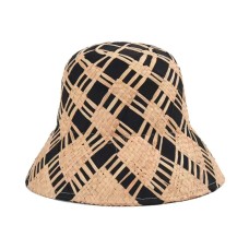 Vintage Raffia Straw Boater Hat Bucket For Women Fashion Foldable Designer Custom Luxury Crochet Beach Sun Hat Chapeau Homme Ete
