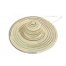 New Elegant Natural Hand-woven Ribbon Dome Wide Brim Straw Hat For Women Summer Beach Vacation Casual Stripe Designer Hats