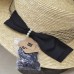 New Vintage Summer Fashion Lace Bow Wide Brim Nature Straw Sunhat Lady Korean Designer Boater Women Hats Fashionable Luxury Hat