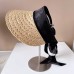 New Summer Raffia Grass Straw Hat Women Empty Top Visor Sun Protection Hat Fashion Bow Beach Hat Luxury Ribbon Cap Wholesale