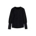 Black Glitter Round Neck Long Sleeve Top