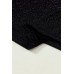 Black Glitter Round Neck Long Sleeve Top