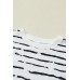 Black Retro Striped Casual Long Sleeve Top