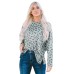 Brown Animal Print Stitching Loose Long Sleeve Top Brown Animal Print Stitching Loose Long Sleeve Top
