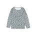 Brown Animal Print Stitching Loose Long Sleeve Top Brown Animal Print Stitching Loose Long Sleeve Top