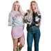 Black Sequin Plaid Patchwork Raglan Sleeve Top