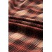 Fiery Red Plaid Zip Up Chest Pocket Shacket