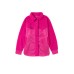 Bright Pink Faux Suede Sherpa Patchwork Button-up Shacket
