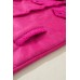 Bright Pink Faux Suede Sherpa Patchwork Button-up Shacket