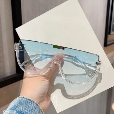 Vintage Semi-round Sunglasses Women Fashion Monoblock Outdoor Goggle Shades