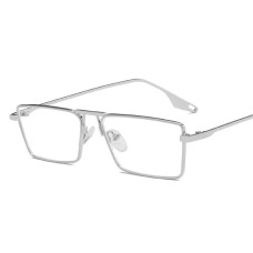 Trendy Narrow Frame Sunglasses Small Frame Men and Women Vintage olive Green lens sunglasses Clear Lens Eyewear Glasses