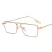 Trendy Narrow Frame Sunglasses Small Frame Men and Women Vintage olive Green lens sunglasses Clear Lens Eyewear Glasses