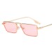 Trendy Narrow Frame Sunglasses Small Frame Men and Women Vintage olive Green lens sunglasses Clear Lens Eyewear Glasses