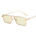 Trendy Narrow Frame Sunglasses Small Frame Men and Women Vintage olive Green lens sunglasses Clear Lens Eyewear Glasses