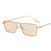 Trendy Narrow Frame Sunglasses Small Frame Men and Women Vintage olive Green lens sunglasses Clear Lens Eyewear Glasses