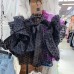 Spring and summer new design sense niche bubble sleeve perspective organza top