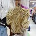 Spring and summer new design sense niche bubble sleeve perspective organza top