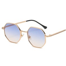 Fashionable women's sunglasses classic retro metal polygonal men's sunglasses