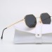 Fashionable women's sunglasses classic retro metal polygonal men's sunglasses