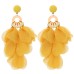 Handmade fabric floral earrings women's fashion exaggerated long earrings