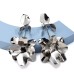 Irregular exaggerated earrings and flower pendants