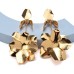 Irregular exaggerated earrings and flower pendants