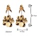 Irregular exaggerated earrings and flower pendants