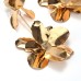 Irregular exaggerated earrings and flower pendants