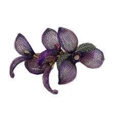 Fashion Elegant Iris Hairpin For Women Bridal Hair Accessories Popular 3D Flower Spring Clip Decoration Romantic Jewelry Tiara