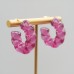Multiple colors, spring and summer fashion trends, retro C-shaped earrings, mixed colors, fresh design, spiral earrings