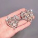 Luxury Heart Rhinestone Clip Earrings No Piercing Women Vintage Large Crystal Clip Earrings Fashion Jewelry Gift Party Wedding