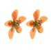 Handmade Beaded Acrylic Flower Earrings and Flower Earrings