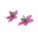 Handmade Beaded Acrylic Flower Earrings and Flower Earrings
