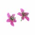 Handmade Beaded Acrylic Flower Earrings and Flower Earrings