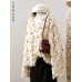 Sequin feather atmosphere long sleeved top for women