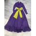 Shirt dress long sleeved wide waistband medium length dress