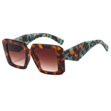 Retro box leopard print leg sun protection sunglasses