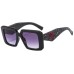 Retro box leopard print leg sun protection sunglasses